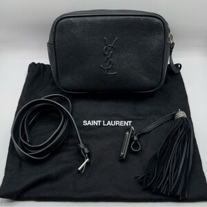 Yves Saint Laurent Black Belt Crossbody Bag YSL LEATHER